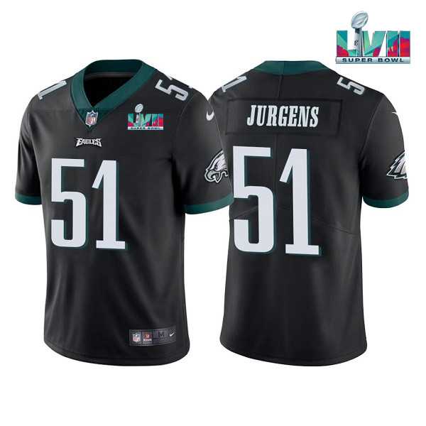 Men & Women & Youth Philadelphia Eagles #51 Cam Jurgens Black Super Bowl LVII Vapor Untouchable Limited Stitched Jersey